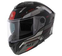 Casco moto modulare MT Atom 2 SV Bast nero opaco rosso