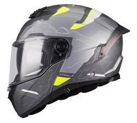 Casco moto modulare MT Atom 2 SV Highlands E2 nero opaco-grigio-giallo fluo XL