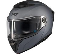 Casco moto modulare MT Atom 2 SV Pure A2 grigio opaco XS