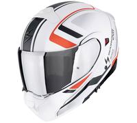 Casco moto modulare Scorpion EXO-930 EVO ARDENS bianco-nero-rosso metallizzato 2XL
