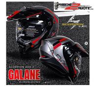 Casco Moto Modulare Scorpion Exo ADX-2 GALANE nero rosso taglia XL