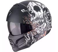 Casco moto modulare Scorpion EXO-COMBAT II GENESIS nero opaco-bianco-oro XS