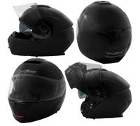 Casco Moto Modulare Touring Apribile Sport Visiera Parasole Nero L