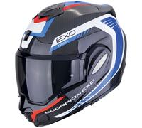 Casco moto pieghevole Scorpion EXO-TECH EVO CARBON COSY nero-blu-rosso 2XL