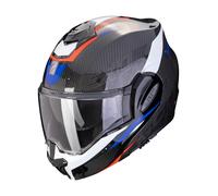 Casco moto pieghevole Scorpion EXO-TECH EVO CARBON ROVER nero-rosso-blu Saldi S
