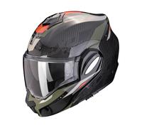 Casco moto pieghevole Scorpion EXO-TECH EVO CARBON ROVER nero-verde Saldi S