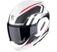 Casco moto pieghevole Scorpion EXO-TECH EVO FURIO bianco-nero-rosso opaco Saldi L