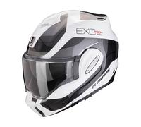 Casco moto pieghevole Scorpion EXO-TECH EVO PRO COMMUTA bianco-argento Saldi S