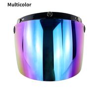 Casco Moto Retro Aperto Con Visiera A Schermo Intero E Lente Flip Up Universale