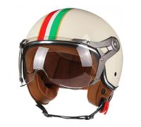Casco Moto Retrò Vintage Omologato DOT per Scooter Vespa Uomo Donna