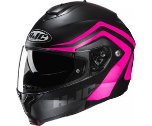 Casco moto ribaltabile HJC C91N Nepos MC8SF nero e rosa M