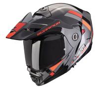 Casco moto ribaltabile Scorpion ADX-2 GALANE argento-nero-rosso Saldi L