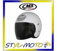 CASCO MOTO SCOOTER CMS HELMETS JET J3 BIANCO IN ABS TAGLIA L