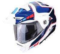 Casco moto SCORPION ADX-2 CAMINO perlato bianco-blu-rosso Saldi XS
