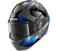 Casco Moto Shark Evo GT Tekline Blu Argento AUB Modulare Flip Up Touring