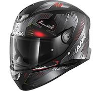 Casco moto Shark SKWAL 2.2 VENGER Mat KAR, Nero/Anthracite/Rosso, S