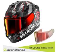 Casco moto Shark Skwal i3 Hellcat Matt KUR - include Iridium V