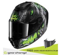 Casco moto Shark Spartan RS Shaytan KGA - visiera scura gratuita