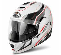 Casco moto touring convertibile Airoh Rev Revolution Flip anteriore bianco/rosso