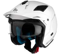 Casco moto trial aperto MT District SV Solid bianco XL