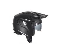 CASCO MOTO UFO JET SHERATAN TRIAL SCOOTER NERO OPACO VISIERA FUMÈ A SCOMPARSA