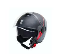Casco Jet OJ Viaggio Stripe Grigio Giallo Fluo S
