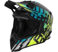 Acerbis Steel Carbon S24, casco a croce M male Nero/Turchia/Giallo Fluo