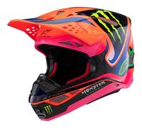 Casco motocross Alpinestars Supertech S-M10 HAIDEN DEEGAN edition arancione fluo-viola-rosa-verde S