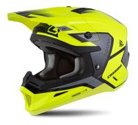 Casco motocross da bambino Cassida Cross Cup 2 Napa Fluo Giallo-Nero-Grigio Perla S