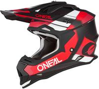 Oneal 2Series Spyde V23 Casco Motocross, nero-bianco-rosso, taglia M per maschi