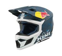 Kini Red Bull MX3 1.0 Casco da motocross giovanile, bianco-turchese-blu, taglia M