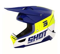 Casco motocross Shot Furious League blu-giallo fluo XS