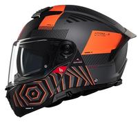 Casco MT Helmet Modulare Modello Atom 2 Strange Colore Arancione e Nero Opaco (XL 61/62)