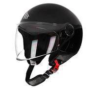 CASCO MT STREET SOLID NERO LUCIDO M