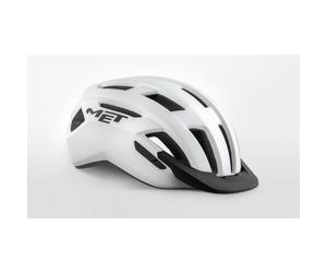Casco multi MET ALLROAD con luce di sicurezza a LED 2026 - Taglia: M, Colore: Bianco