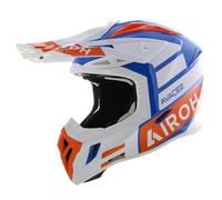 Casco MX Airoh Aviator Ace 2 Sake - bianco lucido blu arancione