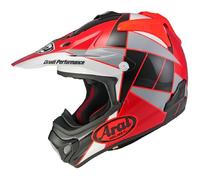 Arai MX-V Evo Peak Casco da motocross, rosso, taglia L per maschi