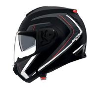 Casco Modulare Nolan N100-6 Radiante Nero/Silver/Rosso OpacoXS Nero,Silver,Rosso Opaco