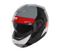 Casco Modulare Nolan N90-3 06 Blocco Nero/Rosso/Grigio Lava/Bianco LucidoL Nero,Rosso,Grigio Lava,Bianco Lucido