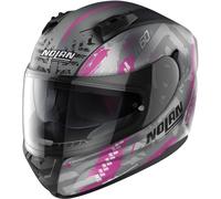 Nolan N60-6 Wheelspin Casco, grigio-rosa, taglia S per maschi