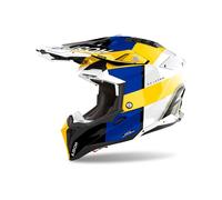 Casco Off-Road Airoh AVIATOR 3 MONARCH Blue/Yellow Gloss