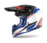 Casco Off Road Airoh AVIATOR 3 Push Blu/Red Gloss Taglia:XL