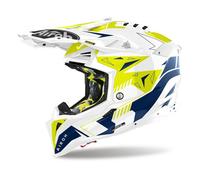 Casco Off Road Airoh AVIATOR 3 Spin Yellow/Blue Gloss Taglia:XS