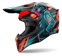 AIROH CASCO OFFROAD WRAAAP CYBER ORANGE GLOSS M