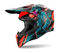 AIROH CASCO OFFROAD WRAAAP CYBER ORANGE GLOSS S