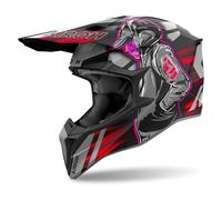 Casco Off-Road Airoh WRAAAP CYBER Red Matt Taglia:M