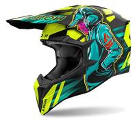 Casco Off-Road Airoh WRAAAP CYBER Yellow Matt Taglia:XXS