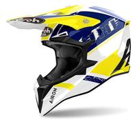 Casco Off-Road Airoh WRAAAP FEEL Yellow/Blue Gloss Taglia:XXS