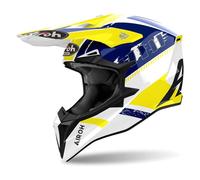 Casco Off-Road Airoh WRAAAP FEEL Yellow/Blue Gloss Taglia:M