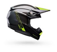 Bell Moto-10 Spherical Strike, casco da motocross S male Nero/Grigio/Giallo
